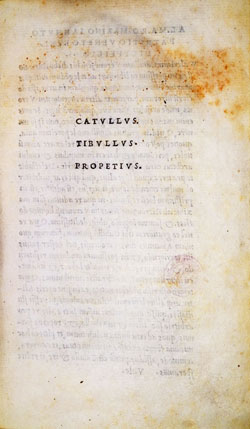 Cover of Catullus. Tibullus. Propertius