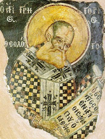 Affresco medievale di san Gregorio Nazianzeno